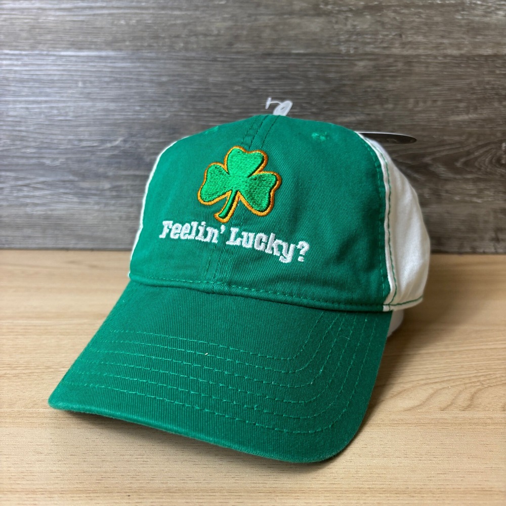 Ireland Hat Cap Strap Back Green Clover St Patricks Feelin Lucky Adjustable NWT